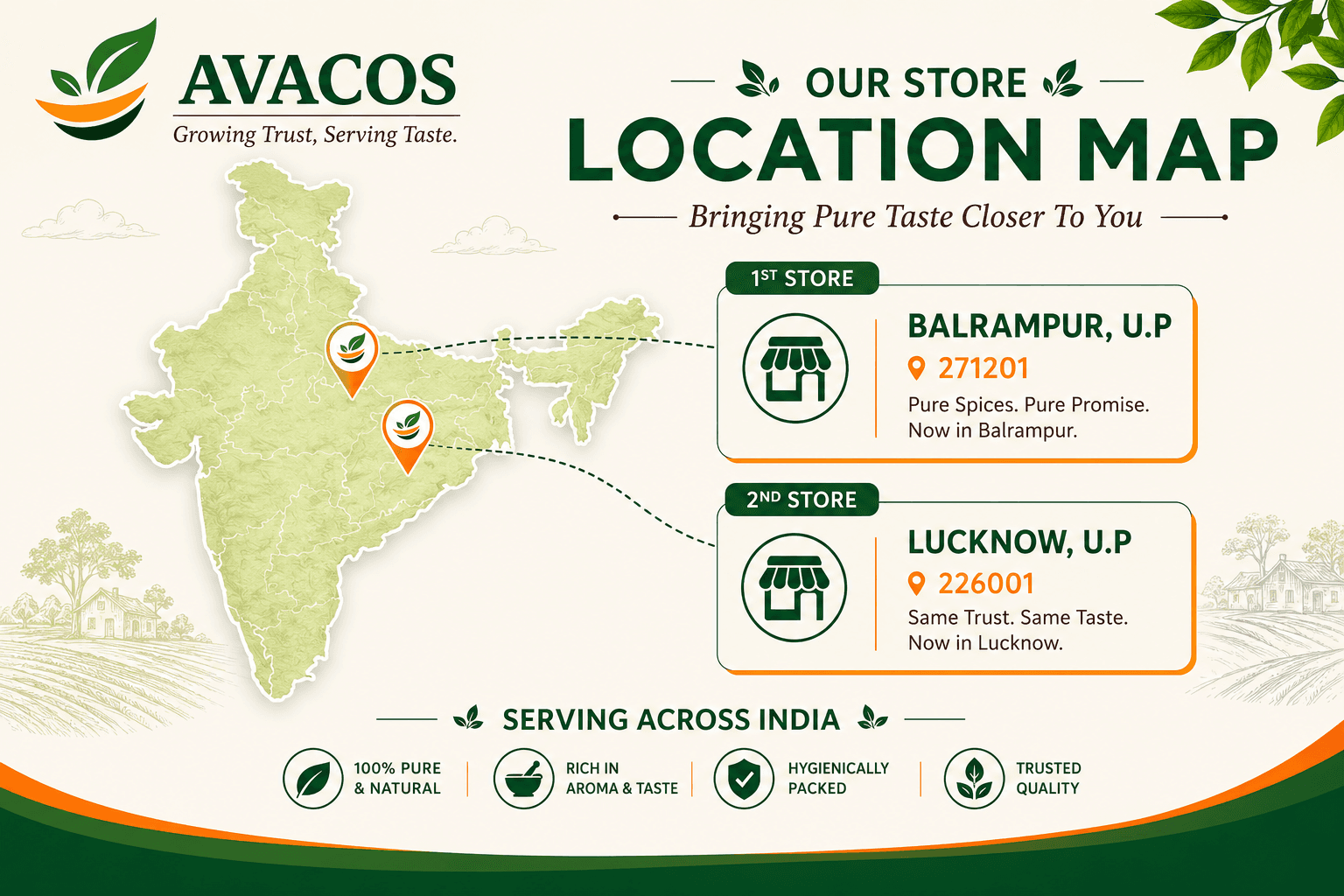 AVACOS Foods Location Map
