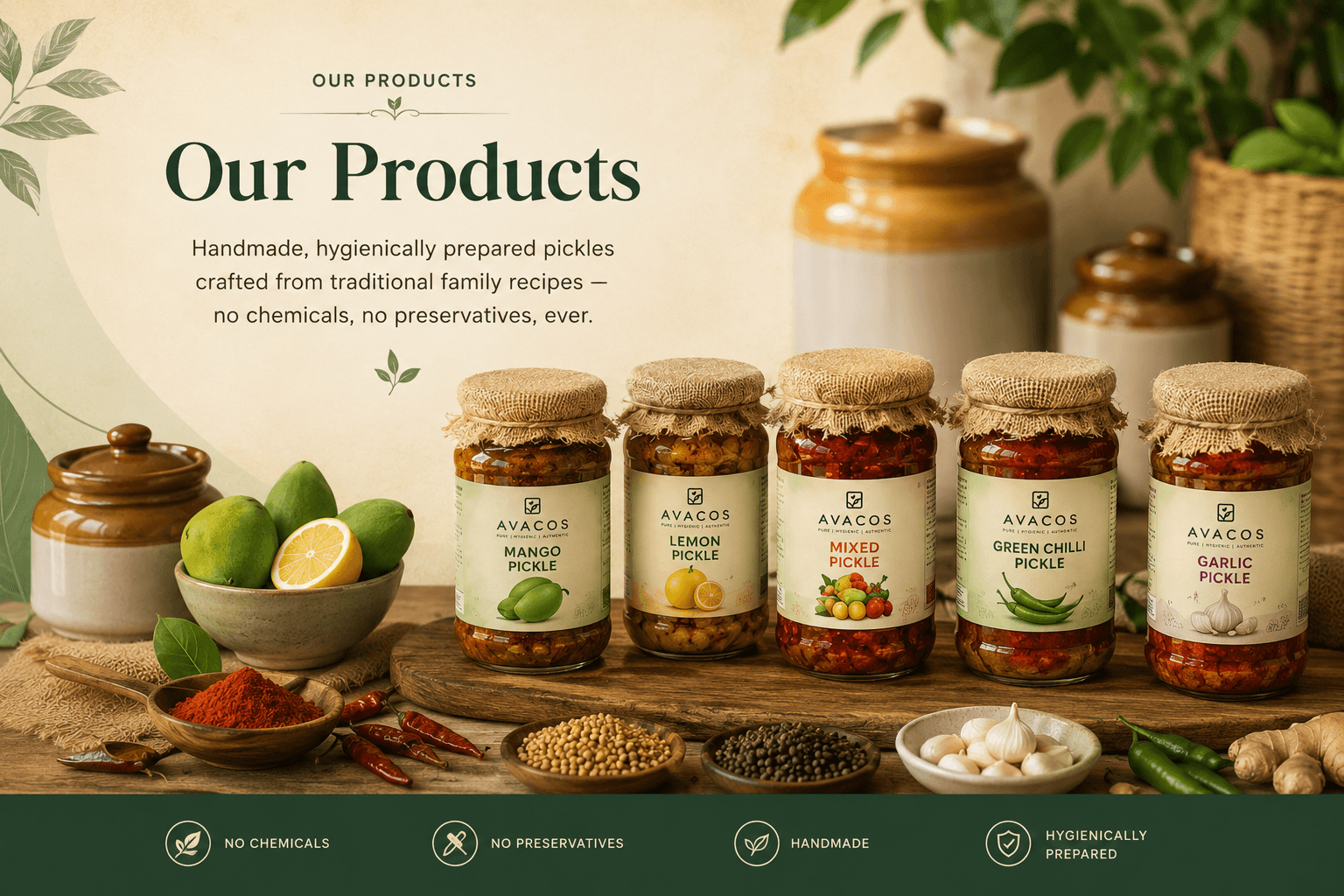 AVACOS Foods product spread